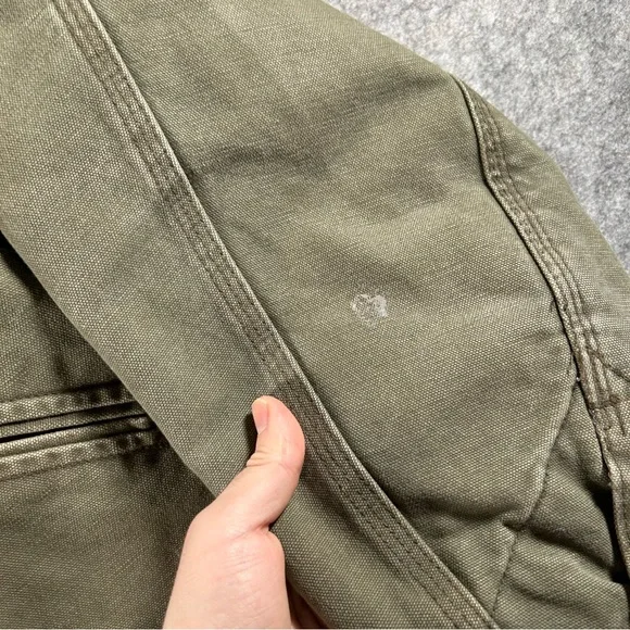 Vintage Carhartt Detroit Jacket Mens Latge Olive Green Duck Canvas J97 ARG Coat